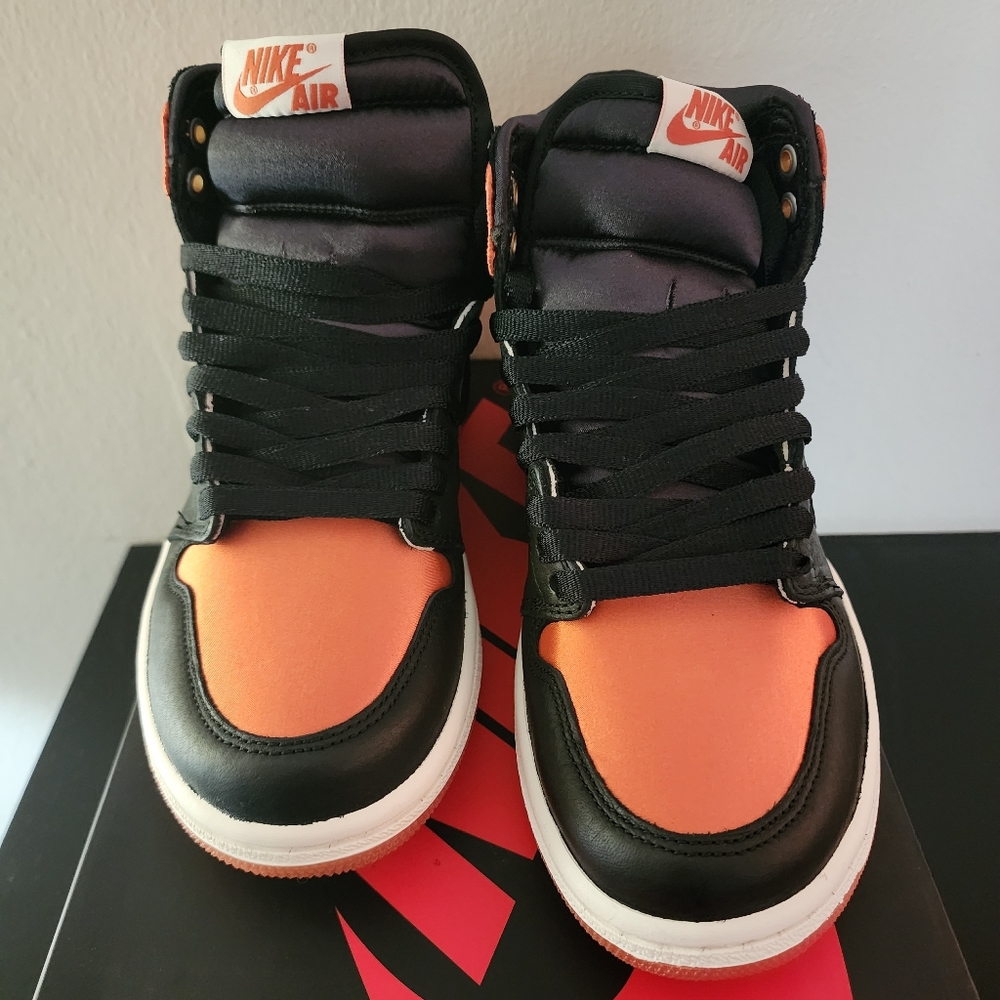 Nike Air Jordan 1 Retro High Satin Shattered Backboard, Women size 6.5